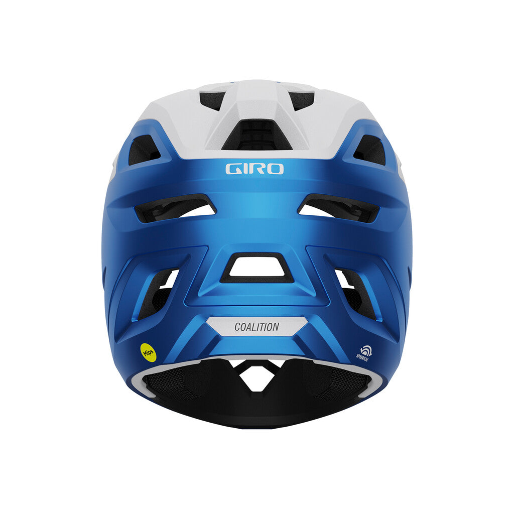 Giro Coalition Spherical Full Face Helmet - Matt White-Ano Blue