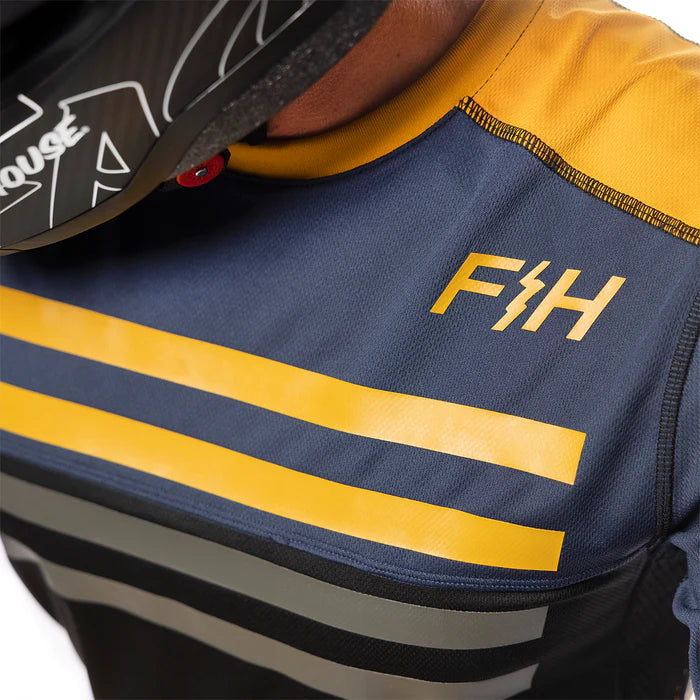Fasthouse Grindhouse Tempo Jersey - Midnight Navy-Vintage Gold