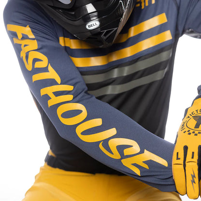 Fasthouse Grindhouse Tempo Jersey - Midnight Navy-Vintage Gold