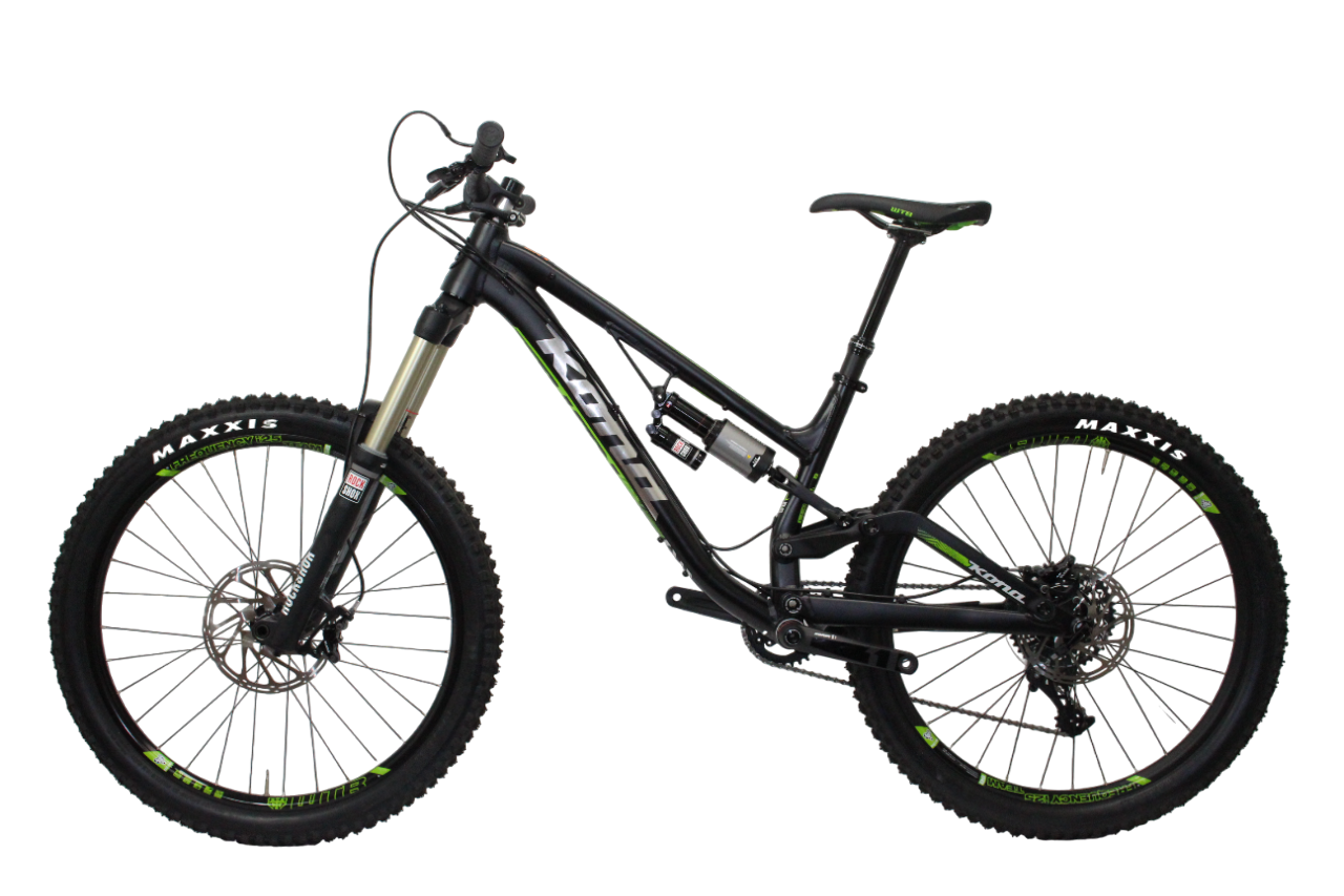 Kona Process 167 26 Origin8 Matt Black Chrome Green Cambria Bike