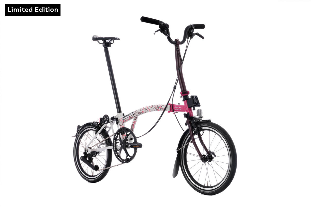 Brompton X Shantell Martin P Line 4-Speed - Gloss White
