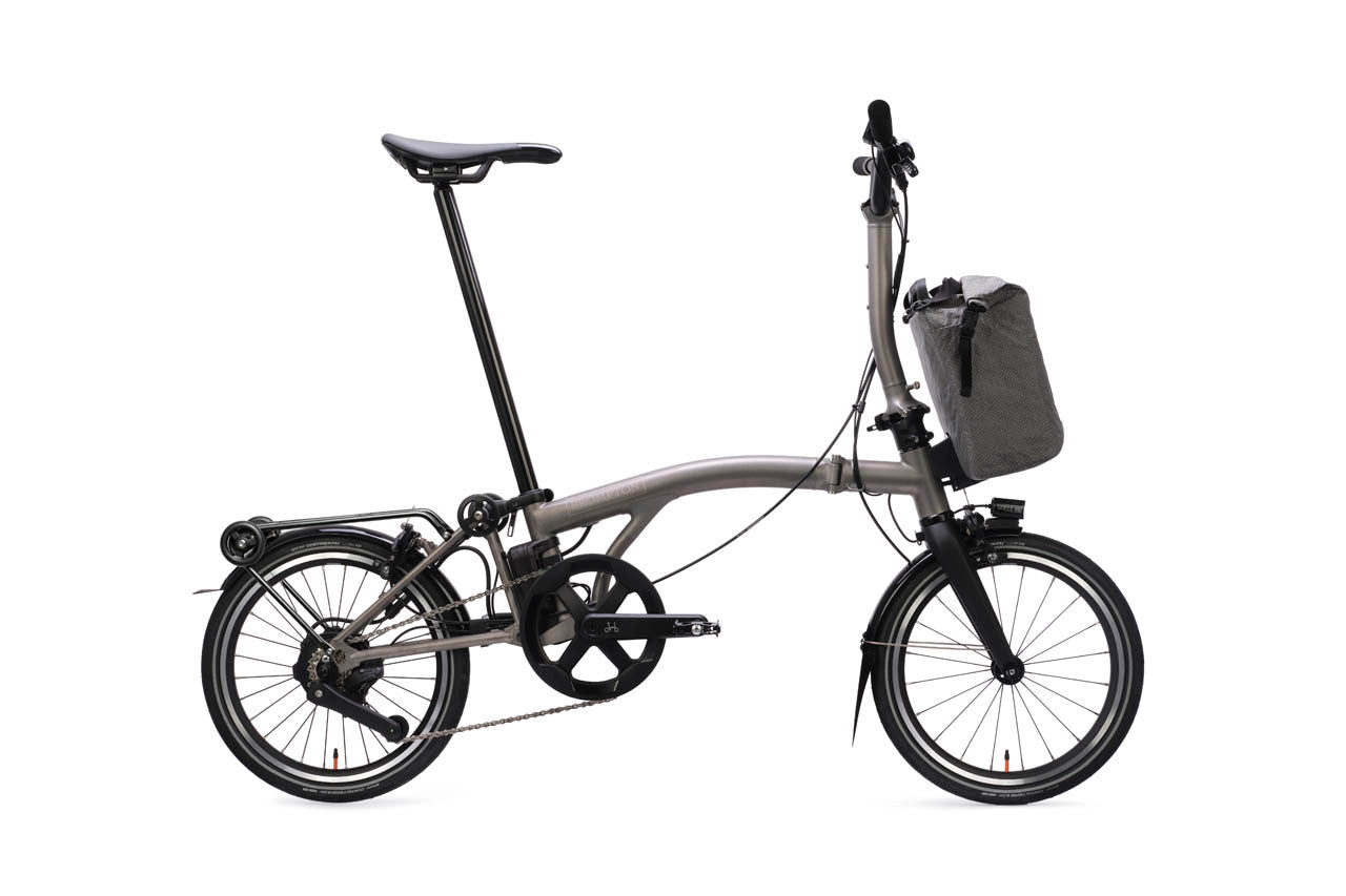 Brompton Electric T Line 4-Speed - Blasted Ti