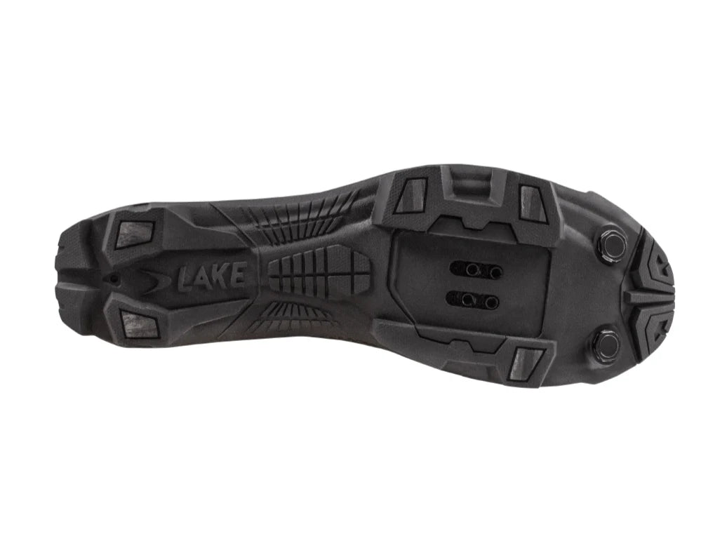Lake MX242 MTB Shoe - Wide - Black-Silver