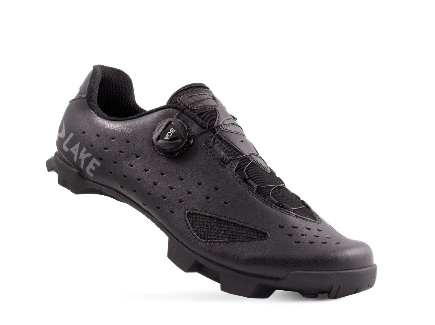 Lake MX219 MTB Shoe - Wide - Black-Gray