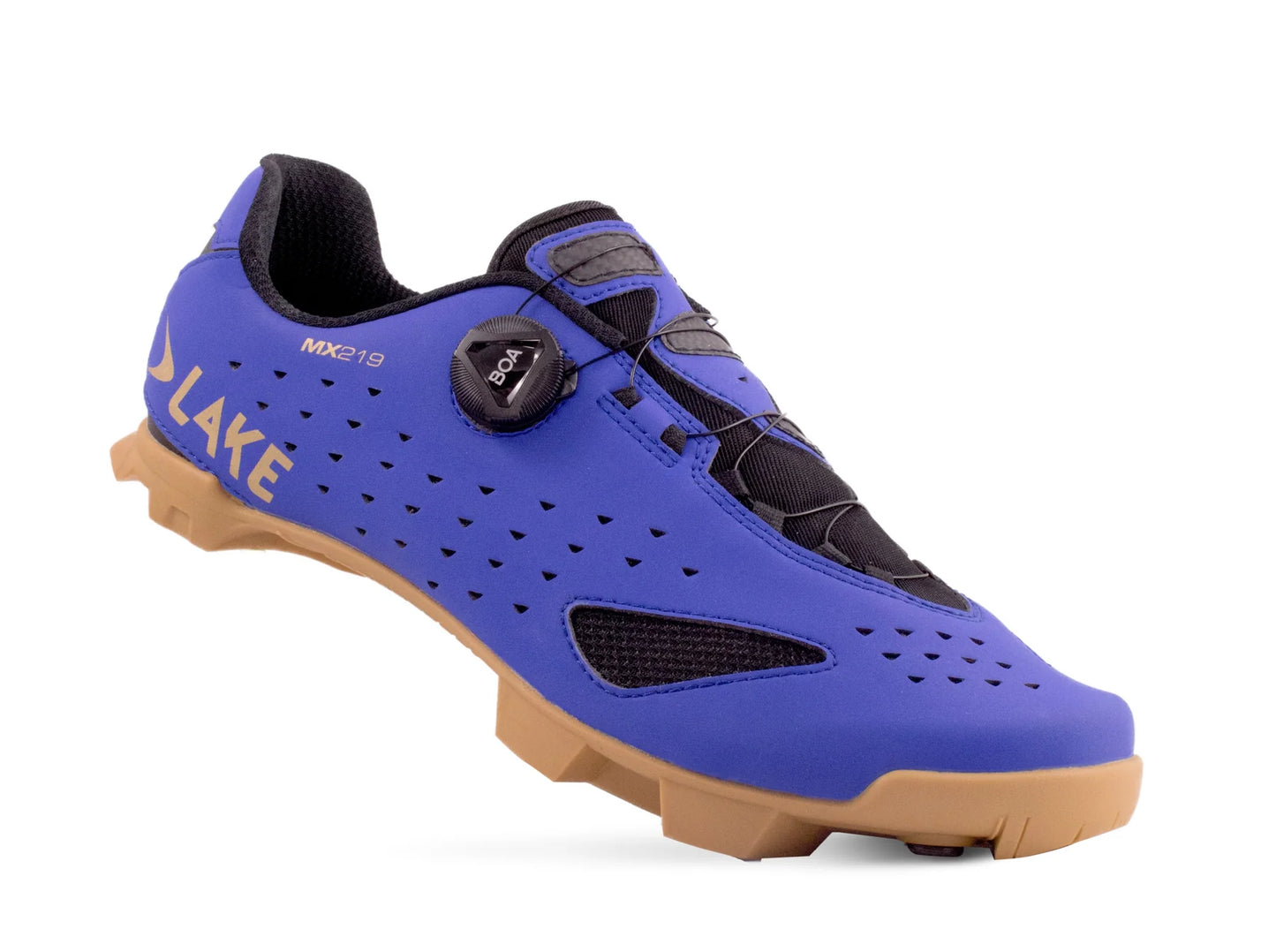 Lake MX219 MTB Shoe - Strong Blue-Gold