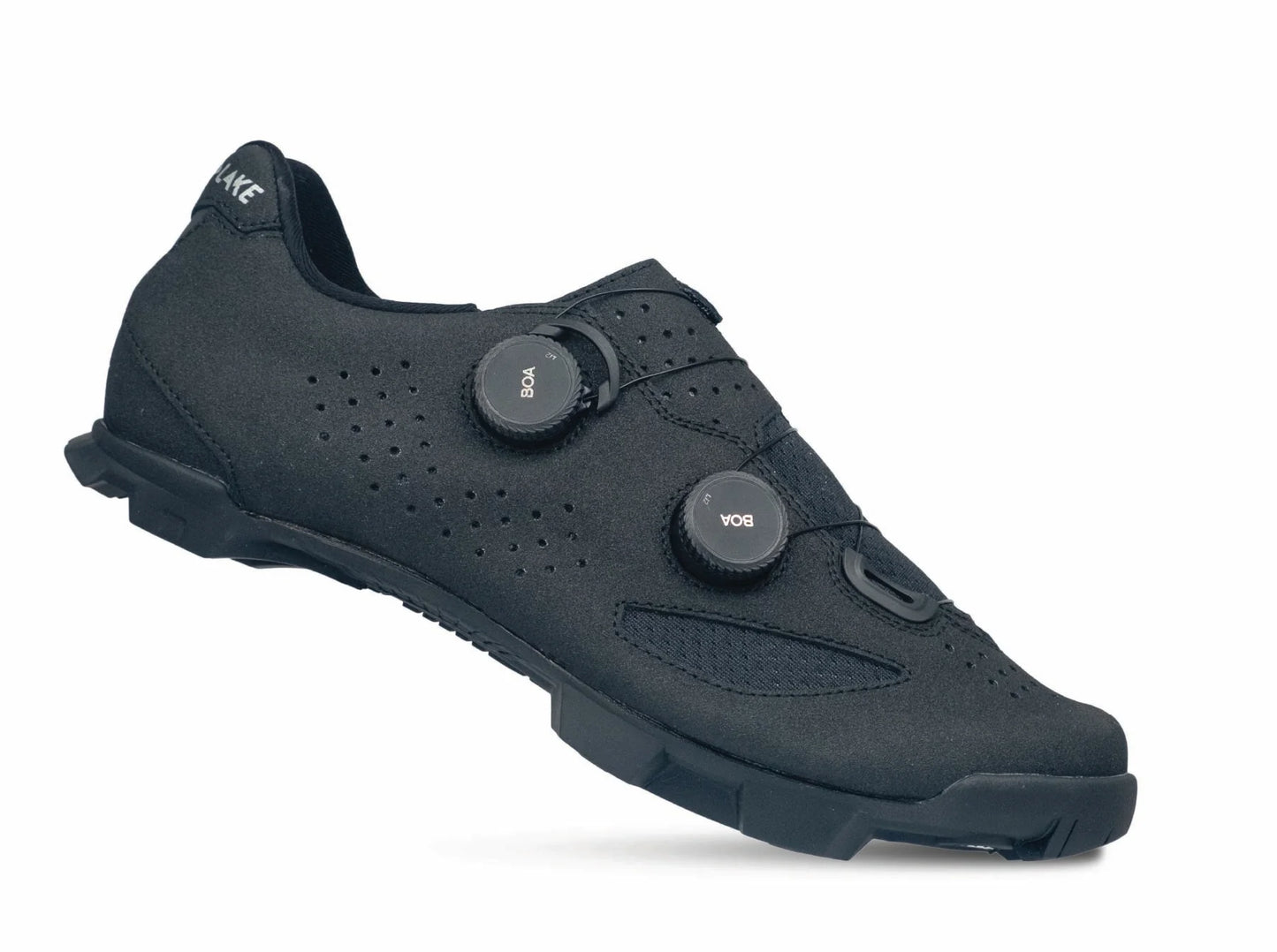 Lake MX239 Gravel Shoe - Wide - Black-Black