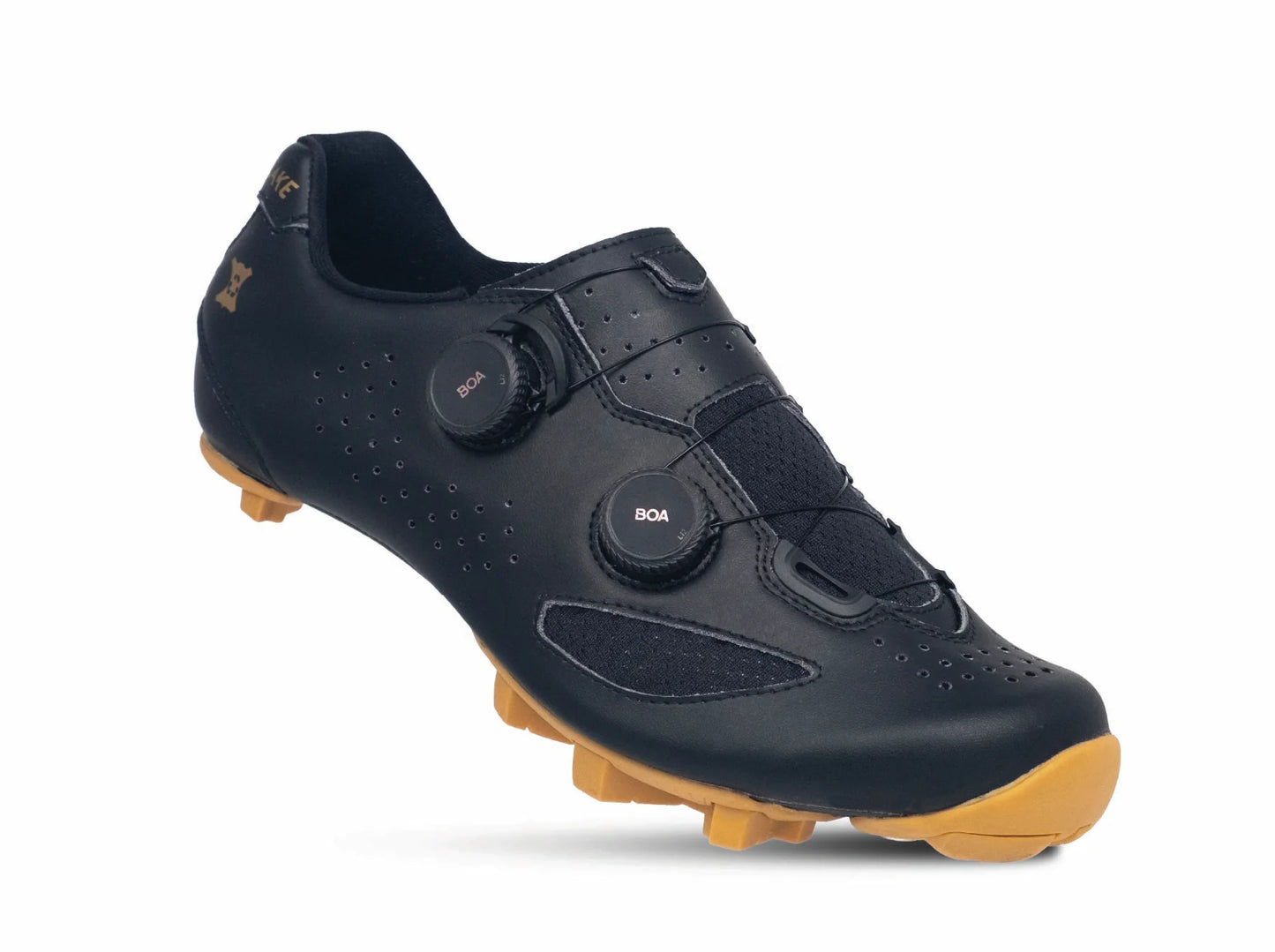 Lake MX239 Gravel Shoe - Wide - Black-Gold