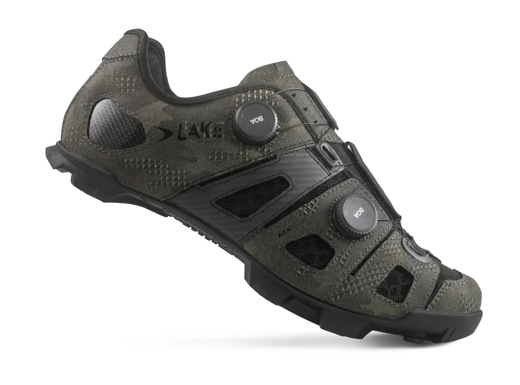 Lake MX242 MTB Shoe - Wide - Bio Camo-Black