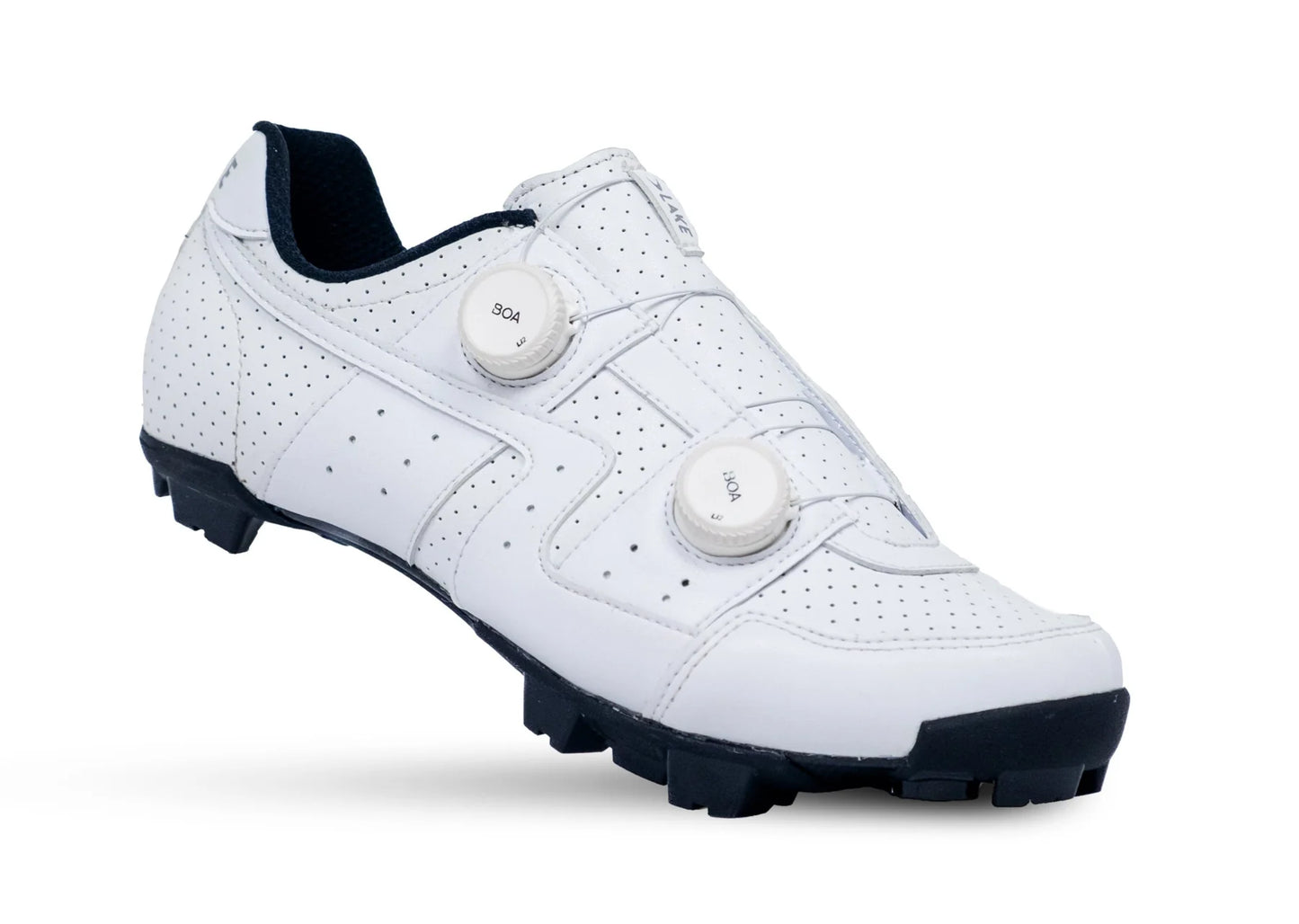 Lake MX30G Gravel Shoe - Narrow - White Clarino