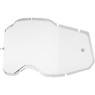 100% Racecraft 2/Accuri 2/Strata 2 Replacement Lens - Injected - Clear