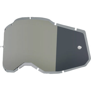 100% Racecraft 2/Accuri 2/Strata 2 Replacement Lens - Injected - Mirror Silver