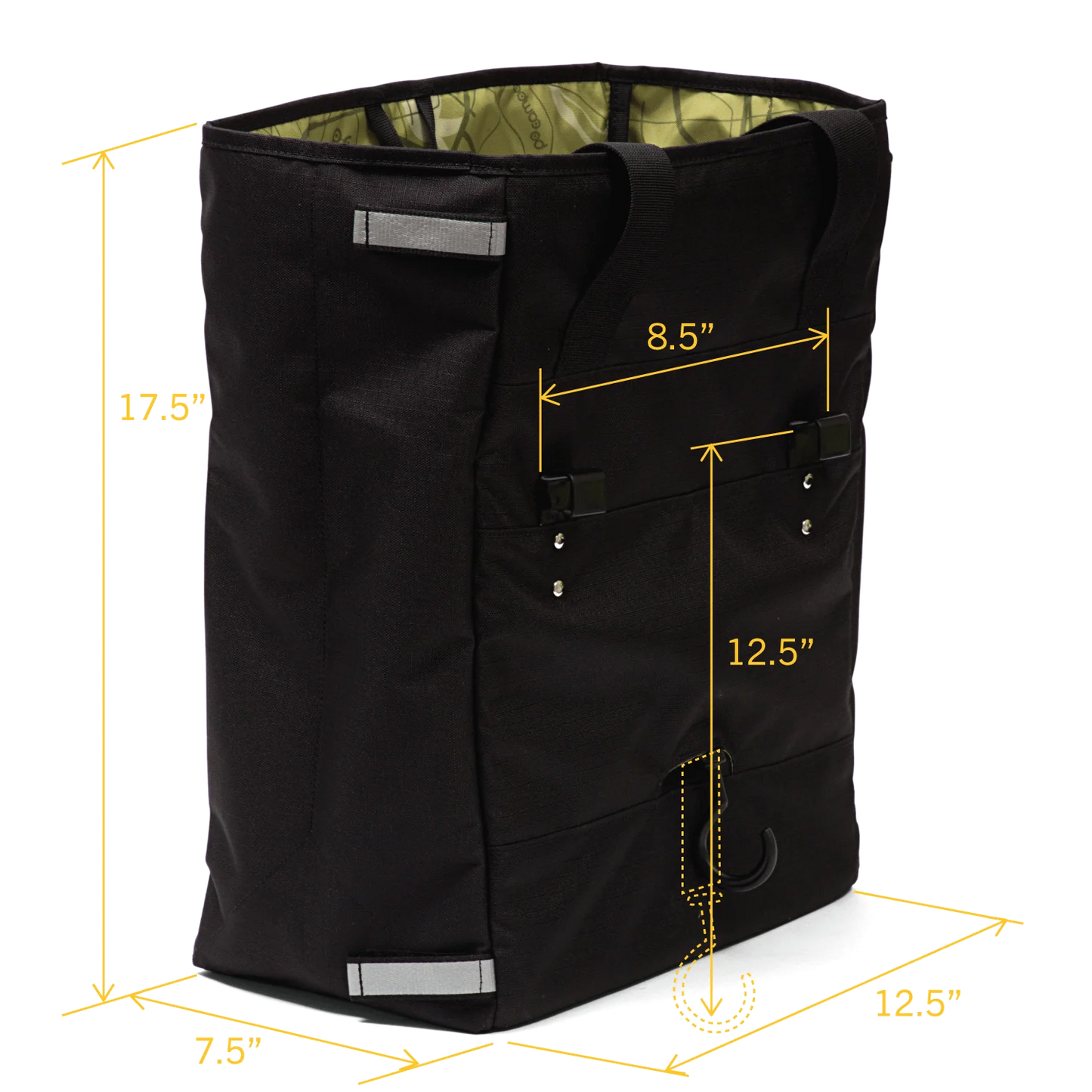Po Campo Orchard Grocery Pannier - Black Ripstop