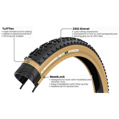 Panaracer Gravelking EXT 700c Folding Gravel Tire - Black-Brown