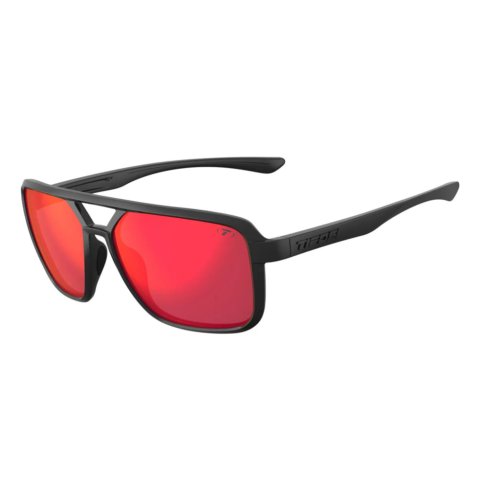 Tifosi Salto Single Lens Sunglasses - Blackout Smoke-Red