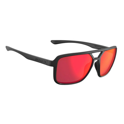 Tifosi Salto Single Lens Sunglasses - Blackout Smoke-Red