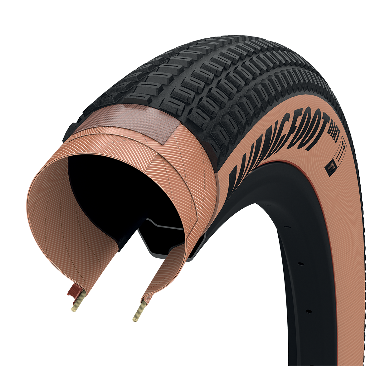 Goodyear Wingfoot Dirt 26" Folding MTB Tire - Transparent