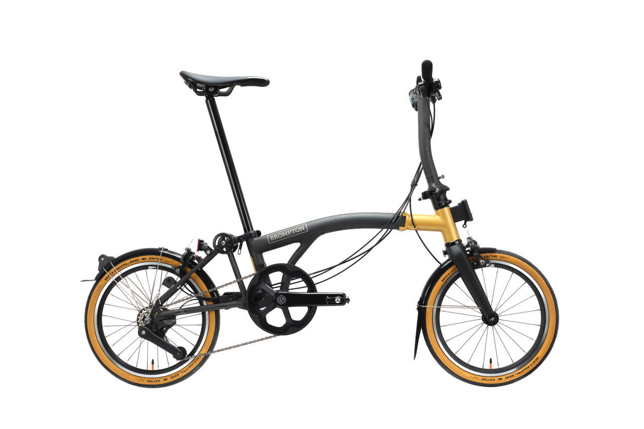 Brompton T Line 12-Speed - Ceratech - Black-Gold