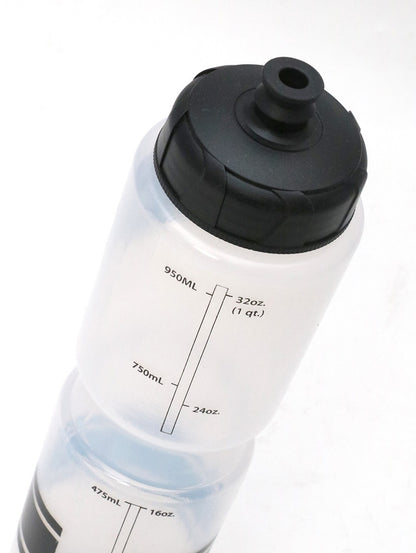 Soma Further Soft Bite Big Flow Valve Water Bottle - 36oz - Frosted Clear-Black