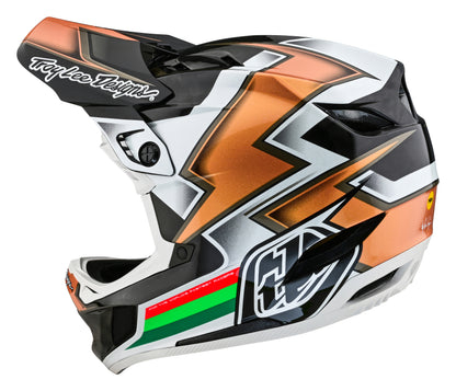 Troy Lee Designs D4 Carbon Full Face Helmet with MIPS - Ever - Black-Gold