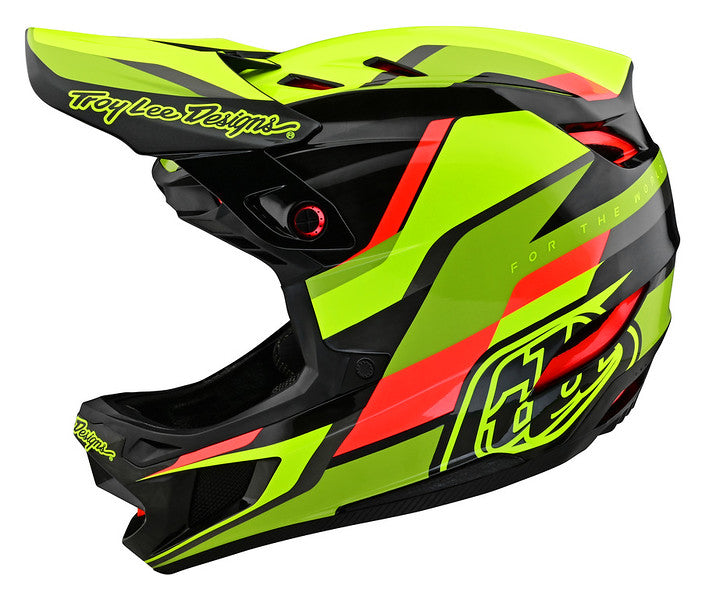 Troy Lee Designs D4 Carbon Full Face Helmet with MIPS - Omega - Black-Yellow