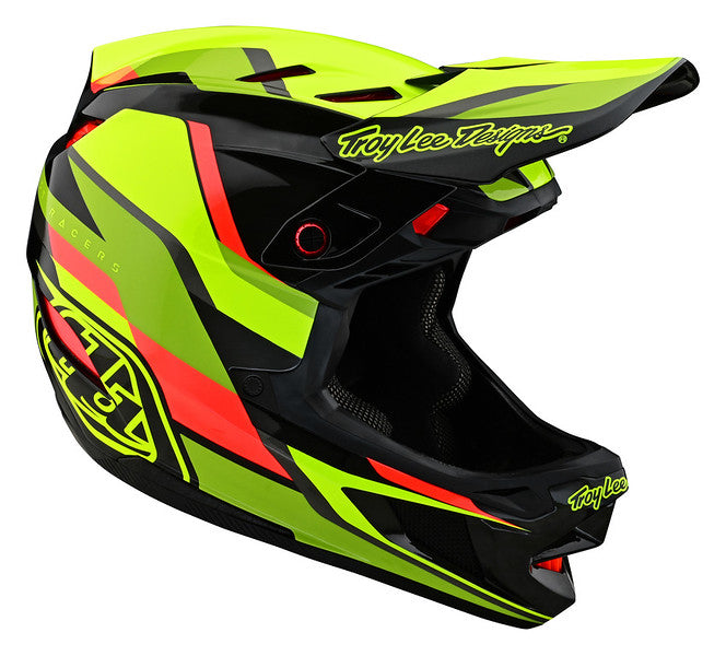 Troy Lee Designs D4 Carbon Full Face Helmet with MIPS - Omega - Black-Yellow