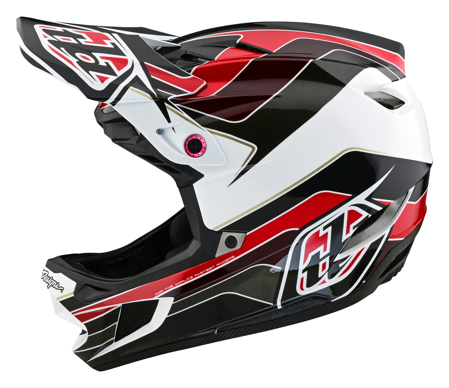 Troy Lee Designs D4 Polyacrylite Full Face Helmet with MIPS - Block - Charcoal-Red