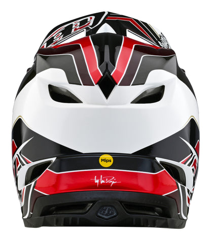 Troy Lee Designs D4 Polyacrylite Full Face Helmet with MIPS - Block - Charcoal-Red