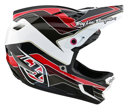 Troy Lee Designs D4 Polyacrylite Full Face Helmet with MIPS - Block - Charcoal-Red