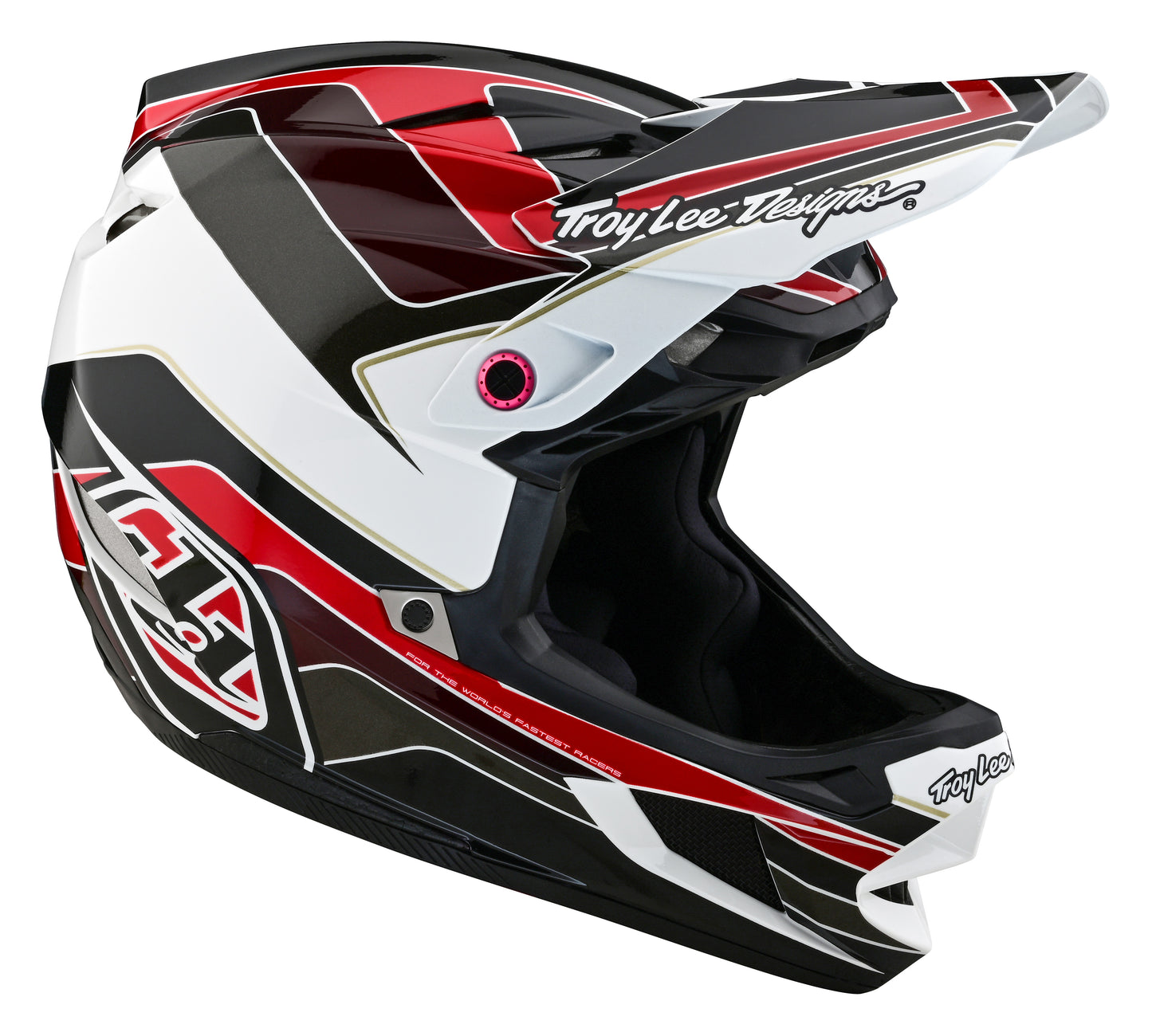 Troy Lee Designs D4 Polyacrylite Full Face Helmet with MIPS - Block - Charcoal-Red