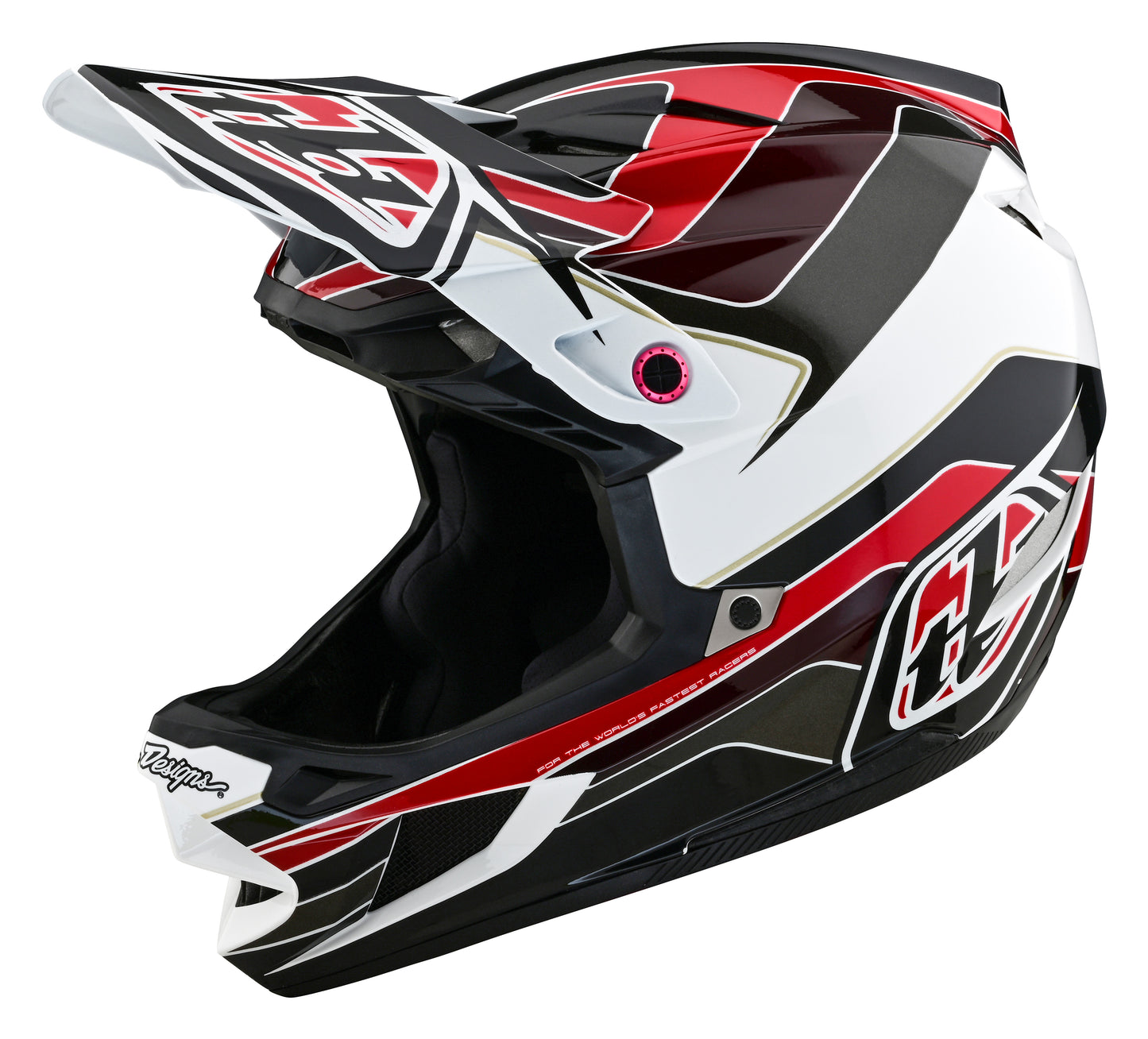 Troy Lee Designs D4 Polyacrylite Full Face Helmet with MIPS - Block - Charcoal-Red