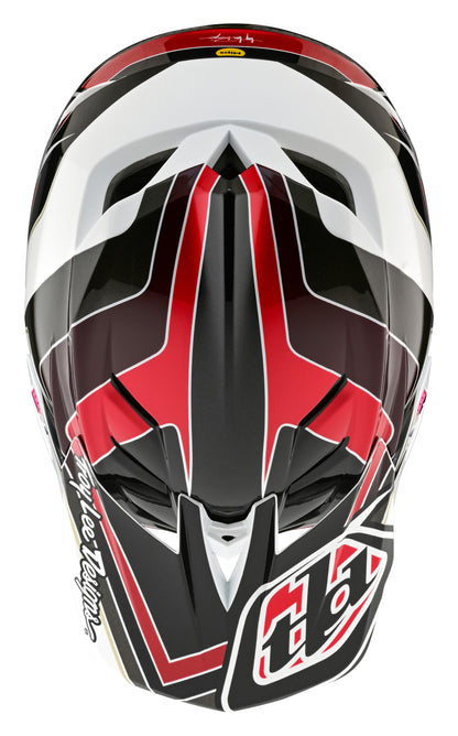 Troy Lee Designs D4 Polyacrylite Full Face Helmet with MIPS - Block - Charcoal-Red