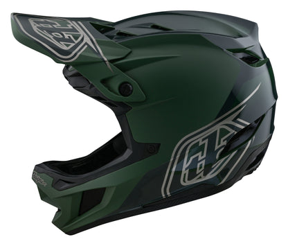 Troy Lee Designs D4 Polyacrylite Full Face Helmet with MIPS - Shadow - Olive