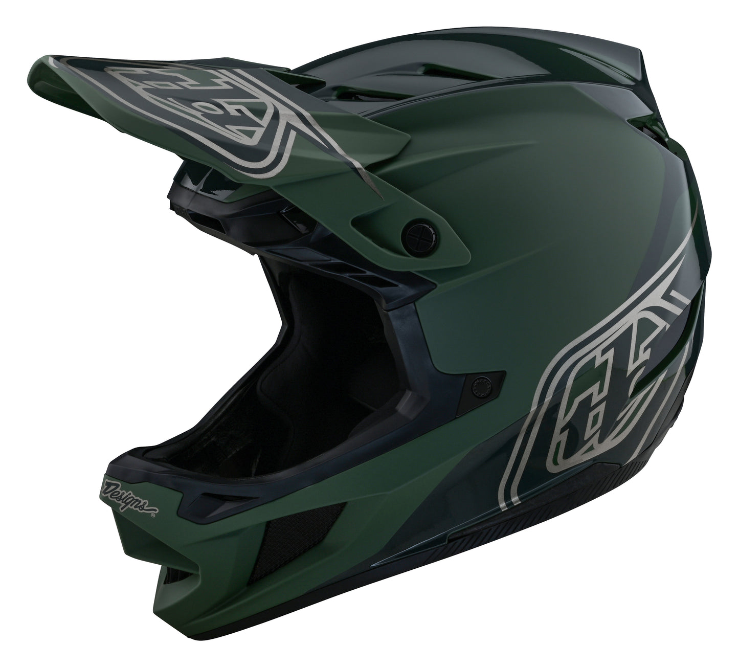 Troy Lee Designs D4 Polyacrylite Full Face Helmet with MIPS - Shadow - Olive