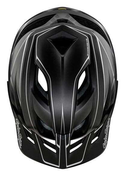 Troy Lee Designs Flowline SE MTB Helmet - Badge - Pinstripe - Charcoal-Black