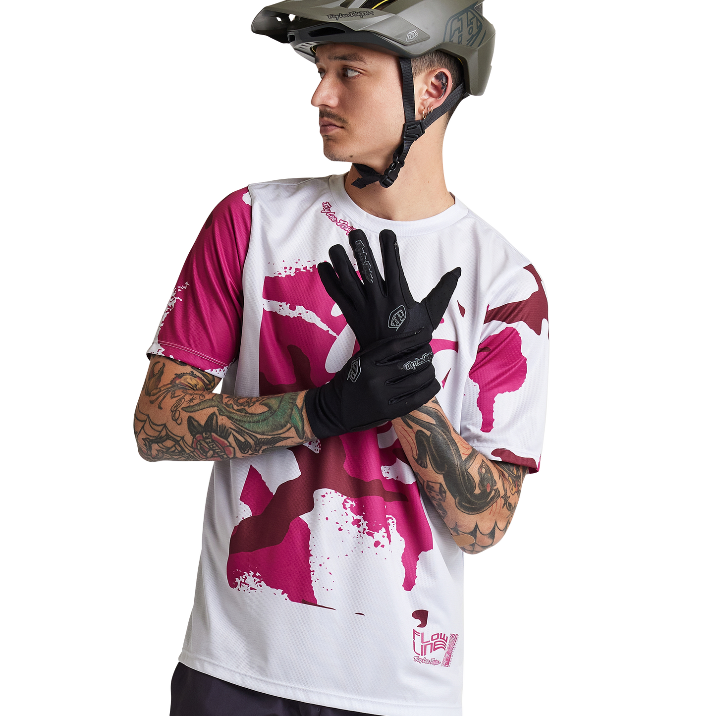 Troy Lee Designs Flowline Short Sleeve MTB Jersey - Confined - Mist