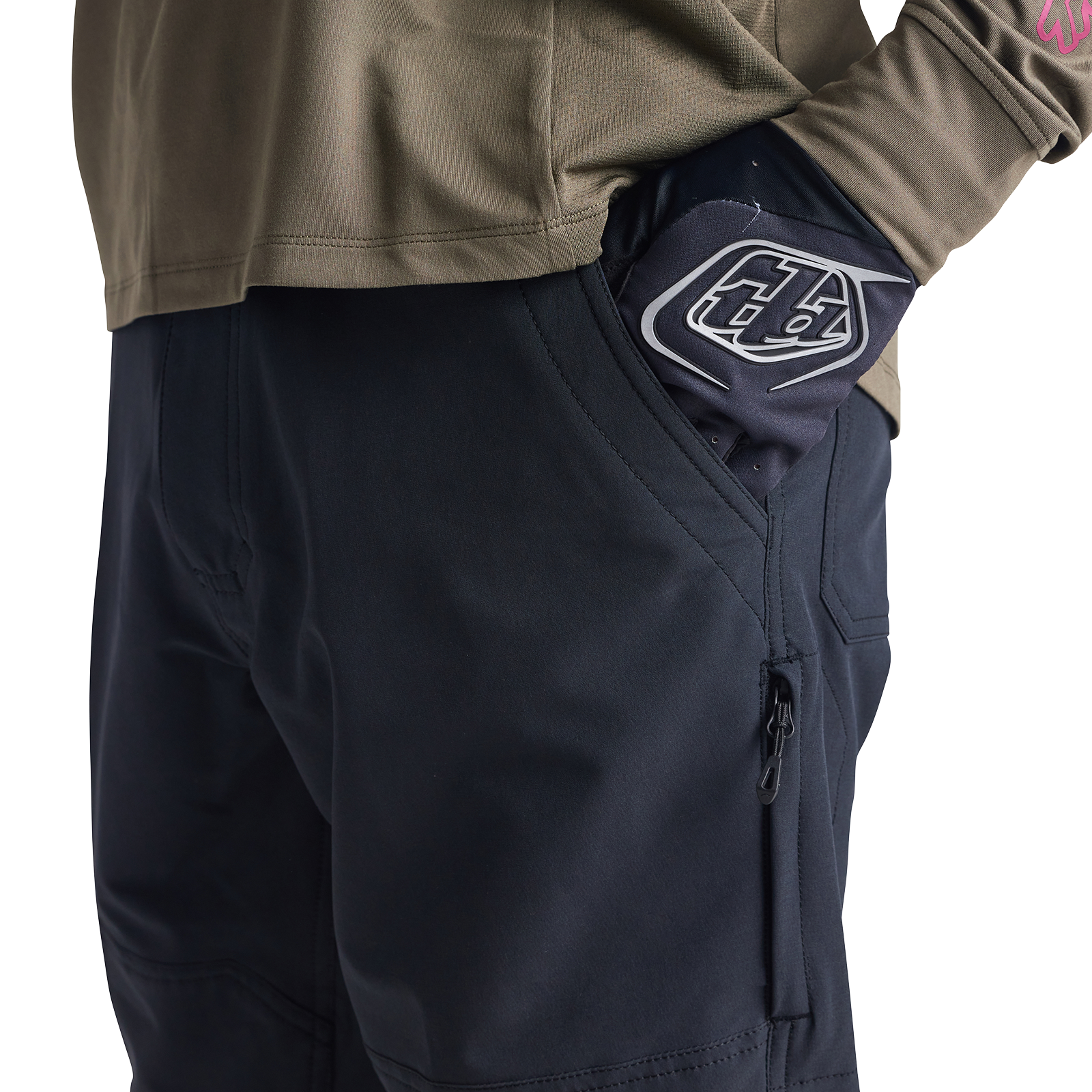 Troy Lee Designs Pantaloni MTB Ruckus Long Travel Mono - Per Enduro E Downhill, Tessuto Bluesign, Girovita Regolabile