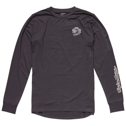 Troy Lee Designs Ruckus Long Sleeve Ride Tee - Bolts - Carbon