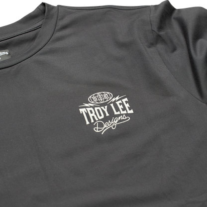 Troy Lee Designs Ruckus Long Sleeve Ride Tee - Bolts - Carbon