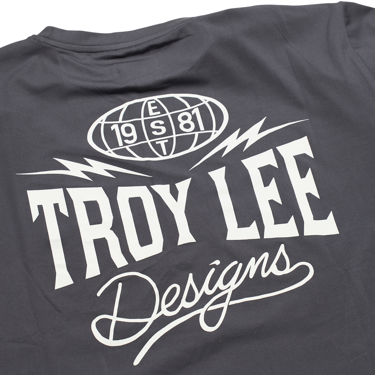 Troy Lee Designs Ruckus Long Sleeve Ride Tee - Bolts - Carbon