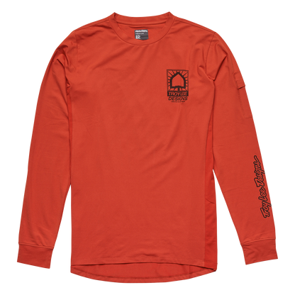 Troy Lee Designs Ruckus Long Sleeve Ride Tee - Bolts - Create To Destroy - Brick
