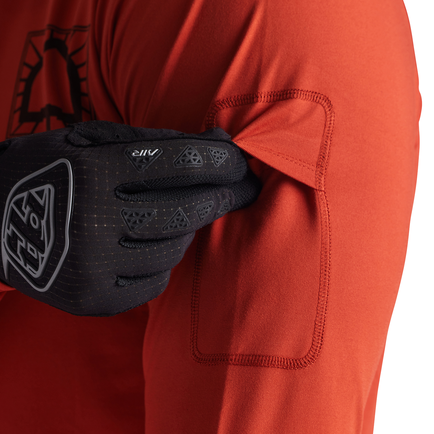 Troy Lee Designs Ruckus Long Sleeve Ride Tee - Bolts - Create To Destroy - Brick