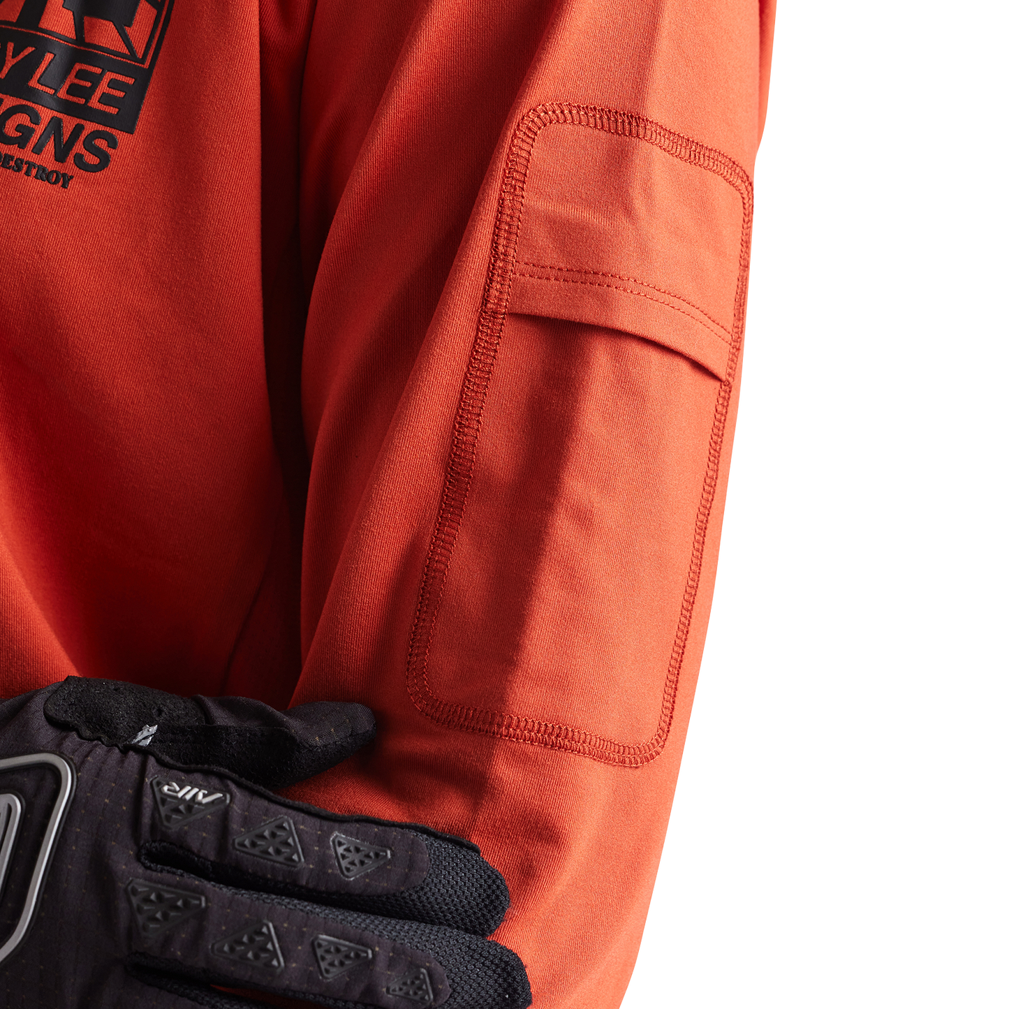 Troy Lee Designs Ruckus Long Sleeve Ride Tee - Bolts - Create To Destroy - Brick