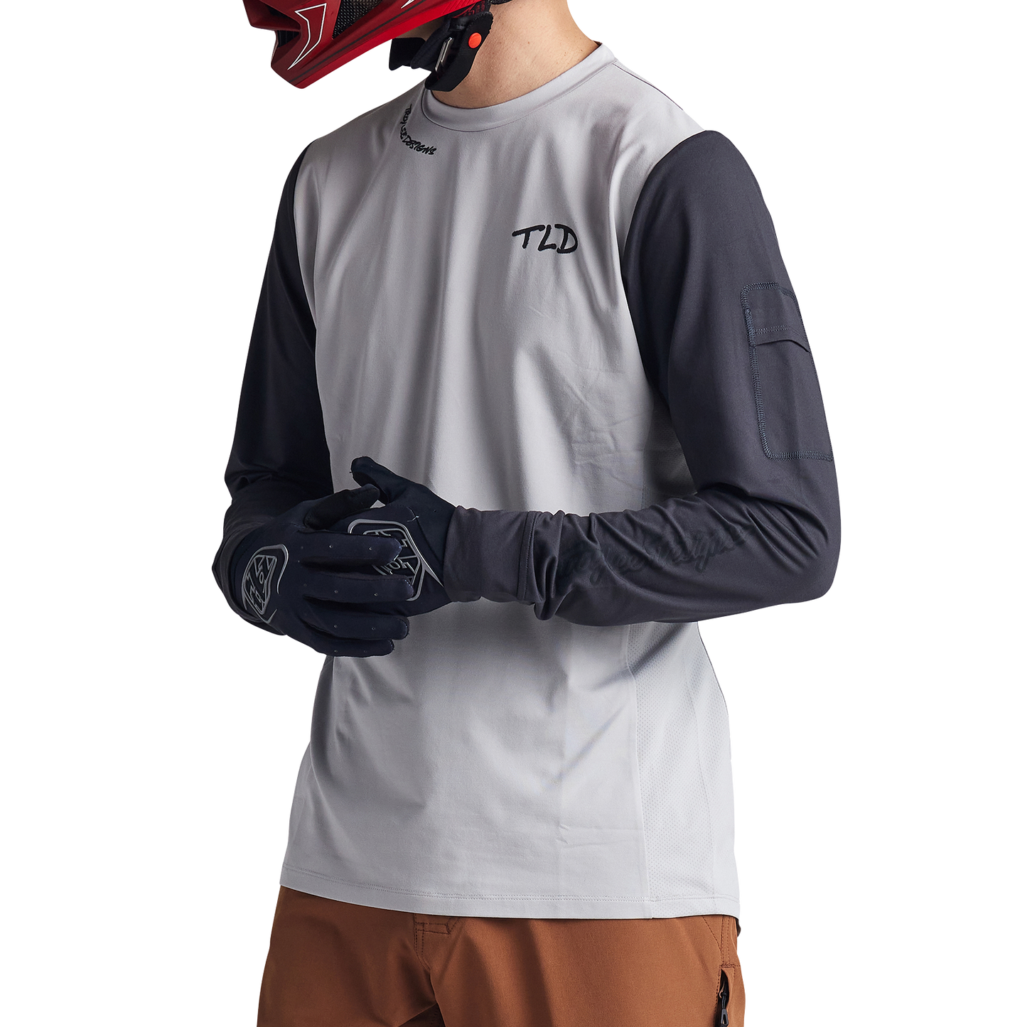 Troy Lee Designs Ruckus Long Sleeve Ride Tee - Bolts - Resist - Mist