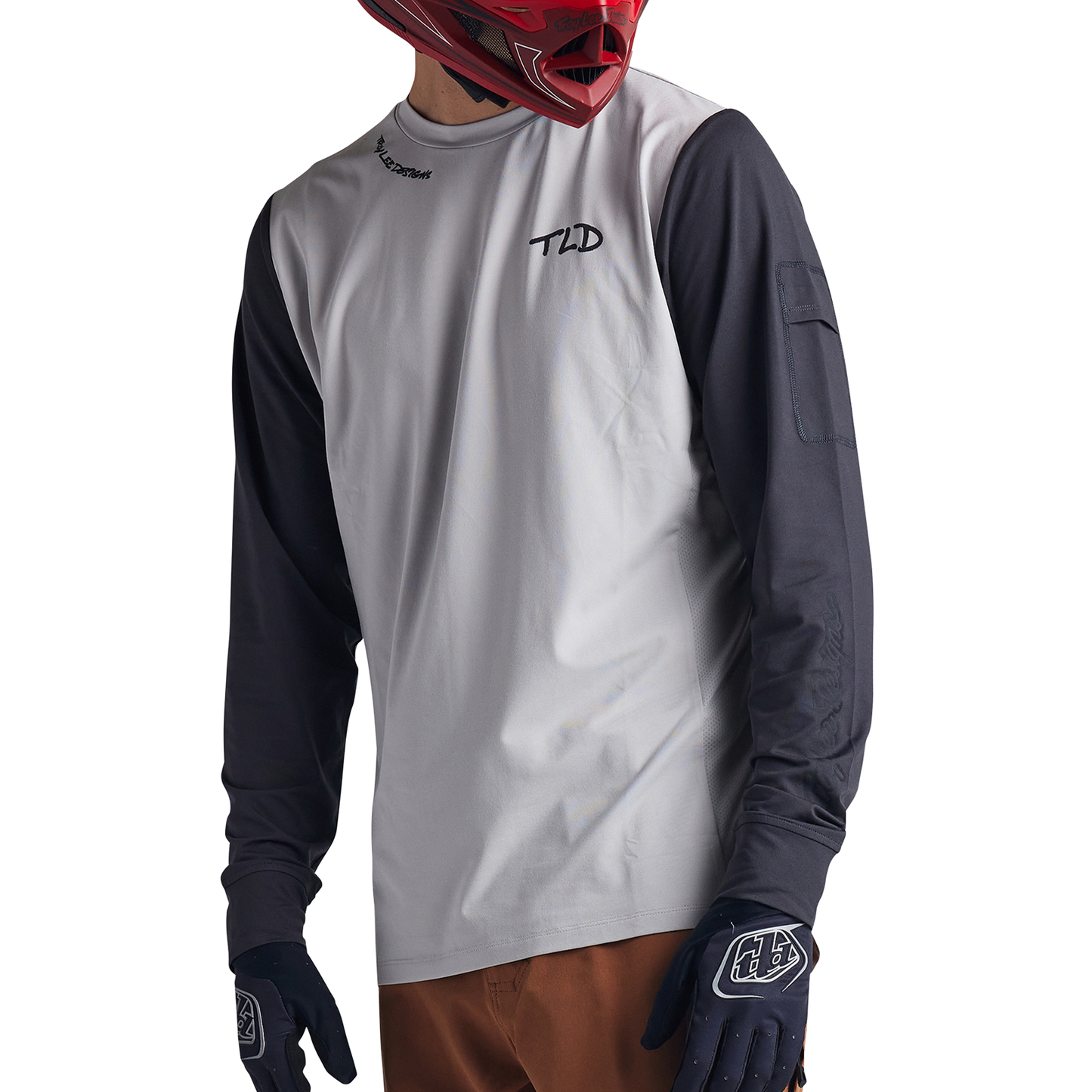 Troy Lee Designs Ruckus Long Sleeve Ride Tee - Bolts - Resist - Mist