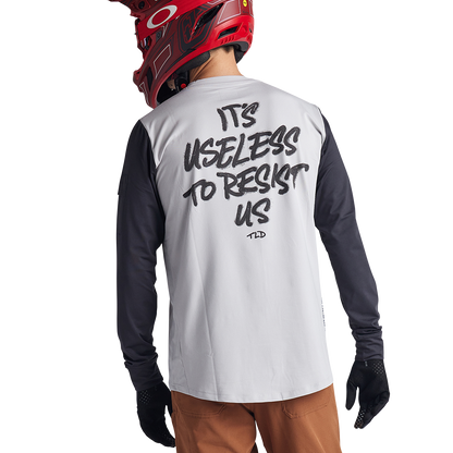 Troy Lee Designs Ruckus Long Sleeve Ride Tee - Bolts - Resist - Mist