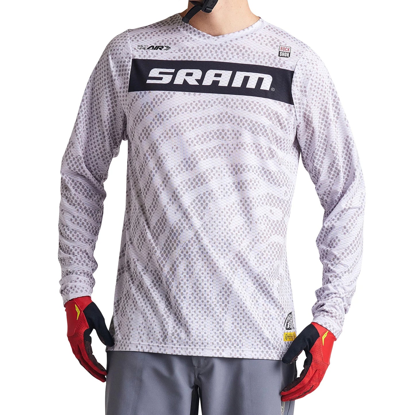 Troy Lee Designs Skyline Air Long Sleeve MTB Jersey - SRAM Roots - Cement