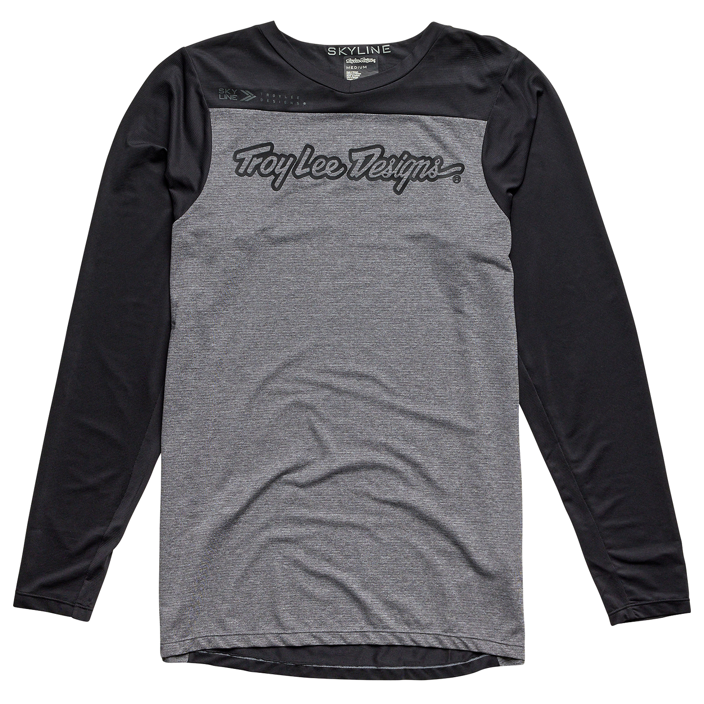 Troy Lee Designs Skyline Long Sleeve MTB Jersey - Signature - Heather Gray-Black