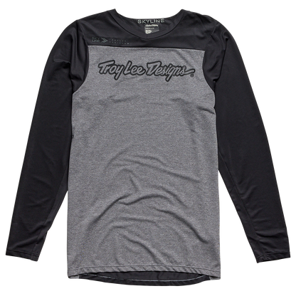 Troy Lee Designs Skyline Long Sleeve MTB Jersey - Signature - Heather Gray-Black