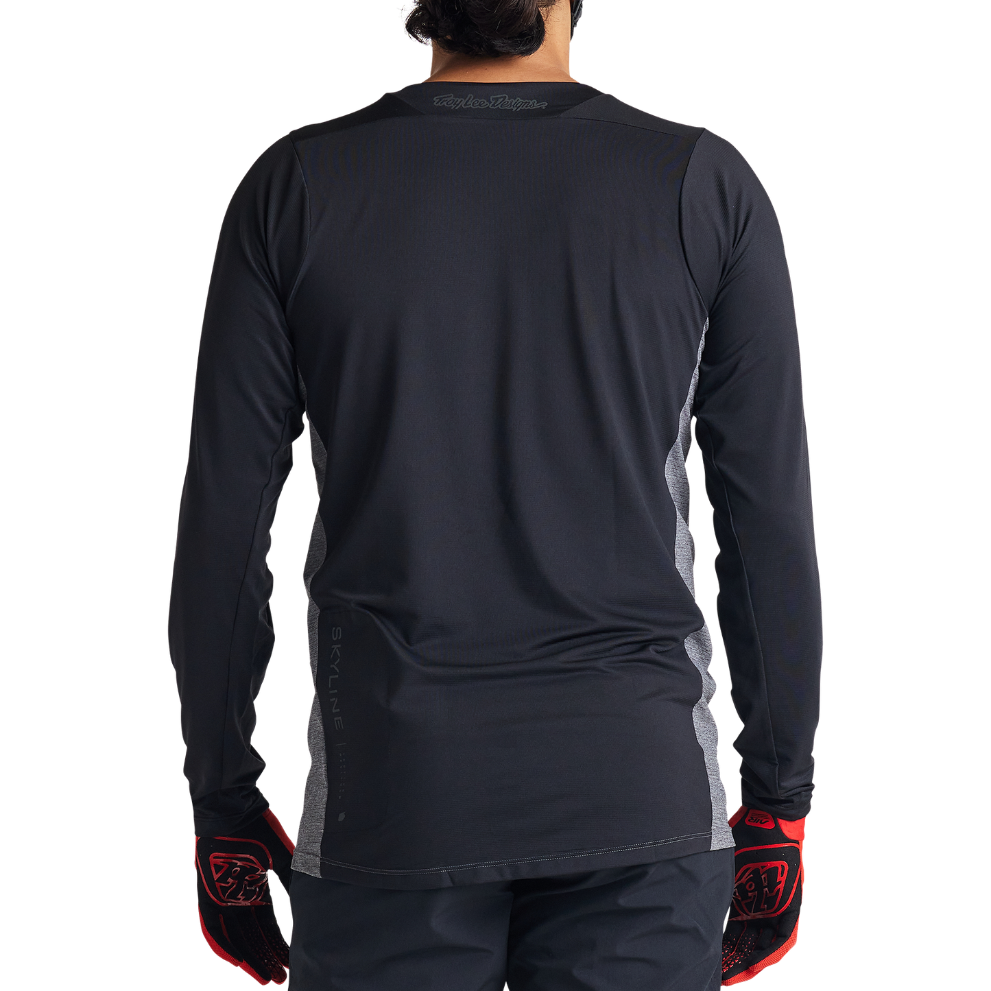 Troy Lee Designs Skyline Long Sleeve MTB Jersey - Signature - Heather Gray-Black