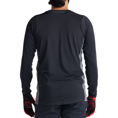 Troy Lee Designs Skyline Long Sleeve MTB Jersey - Signature - Heather Gray-Black
